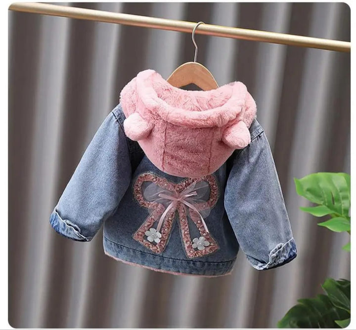 Girls Imported Winter Hoodie Fur Jacket [GT-150] [ 3-12 Years ]