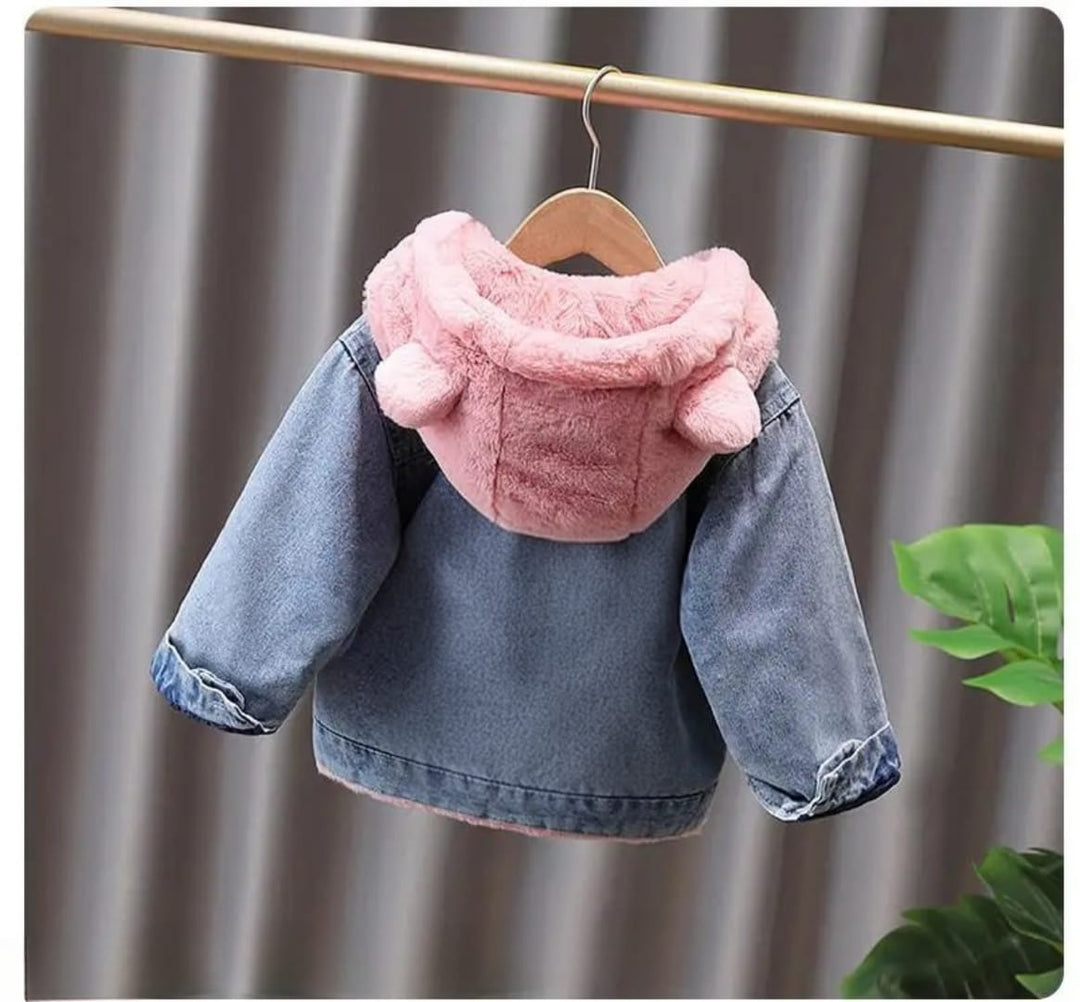 Girls Imported Winter Hoodie Fur Jacket [GT-154] [ 3-12 Years ]