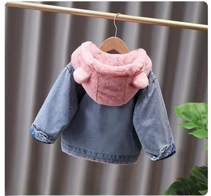 Girls Imported Winter Hoodie Fur Jacket [GT-154] [ 3-12 Years ]