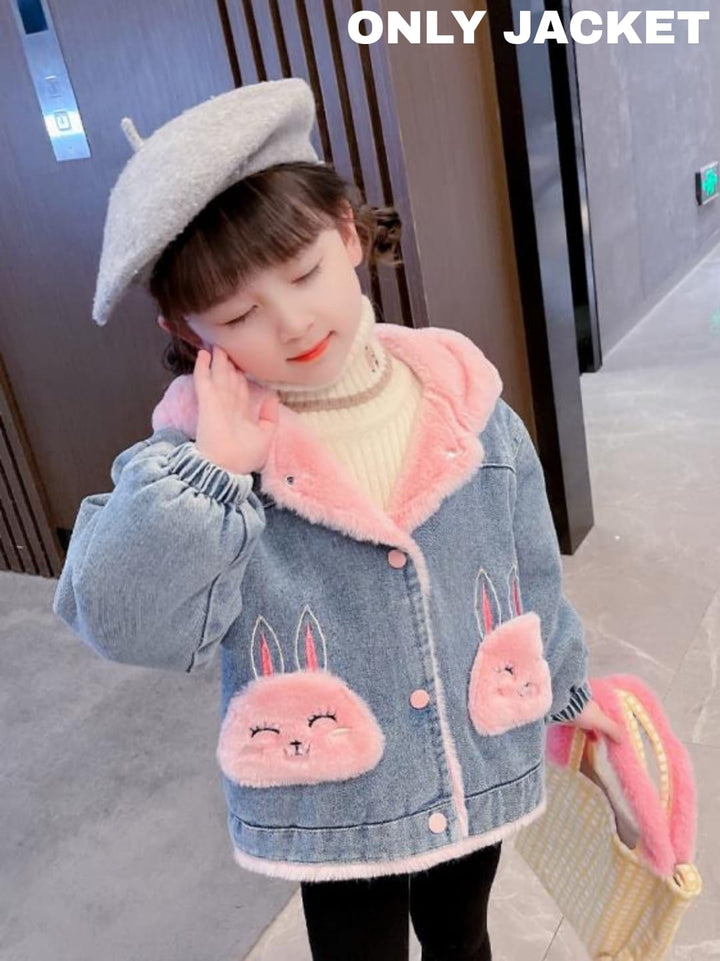 Girls Imported Winter Hoodie Fur Jacket [GT-154] [ 3-10 Years ]