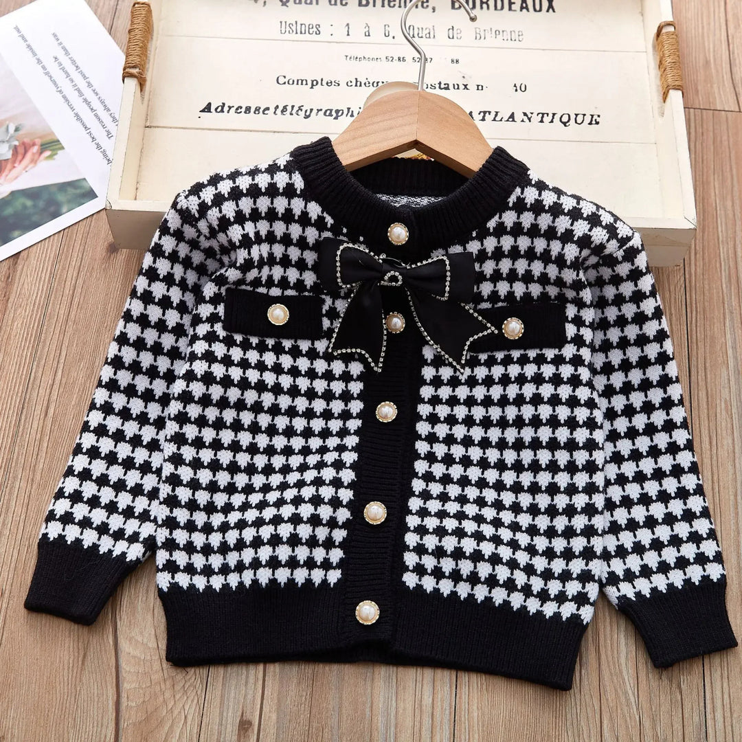 Girls Knitted Sweater Top And Skirt Set, Korean Fashion, Autumn/Winter Co-Ord Set (WITHOUT CAP AND STOCKINGS)[GCS-6674](2-7 Years)