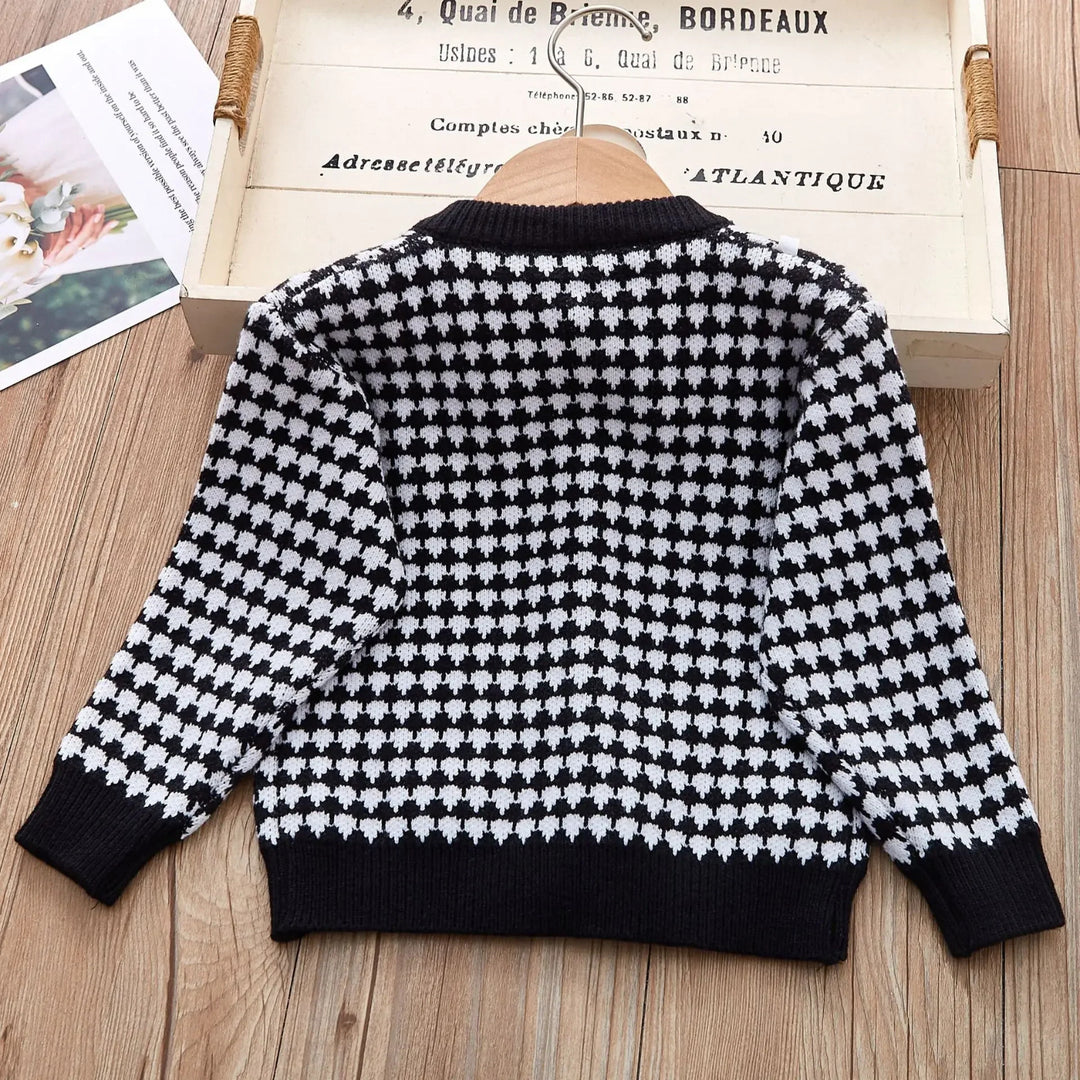 Girls Knitted Sweater Top And Skirt Set, Korean Fashion, Autumn/Winter Co-Ord Set (WITHOUT CAP AND STOCKINGS)[GCS-6674](2-7 Years)