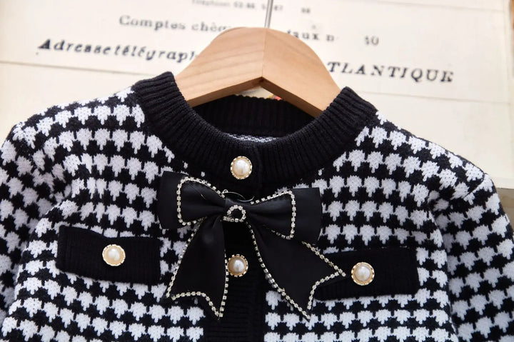 Girls Knitted Sweater Top And Skirt Set, Korean Fashion, Autumn/Winter Co-Ord Set (WITHOUT CAP AND STOCKINGS)[GCS-6674](2-7 Years)