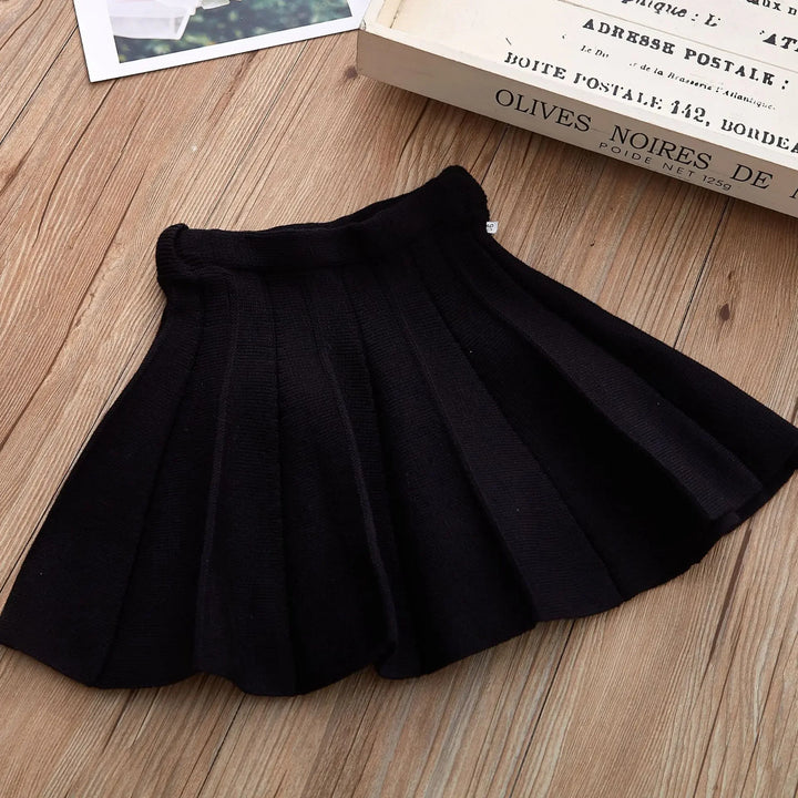 Girls Knitted Sweater Top And Skirt Set, Korean Fashion, Autumn/Winter Co-Ord Set (WITHOUT CAP AND STOCKINGS)[GCS-6674](2-7 Years)