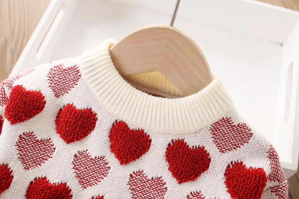 Girls Knitted Sweater Top And Skirt Set, Korean Fashion, Autumn/Winter Co-Ord Set [GCS-6667](2-7 Years)