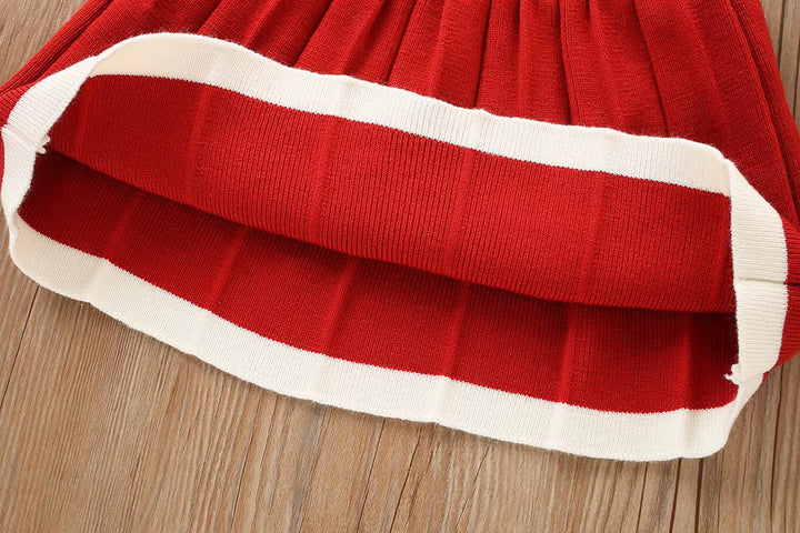 Girls Knitted Sweater Top And Skirt Set, Korean Fashion, Autumn/Winter Co-Ord Set [GCS-6664](2-7 Years)
