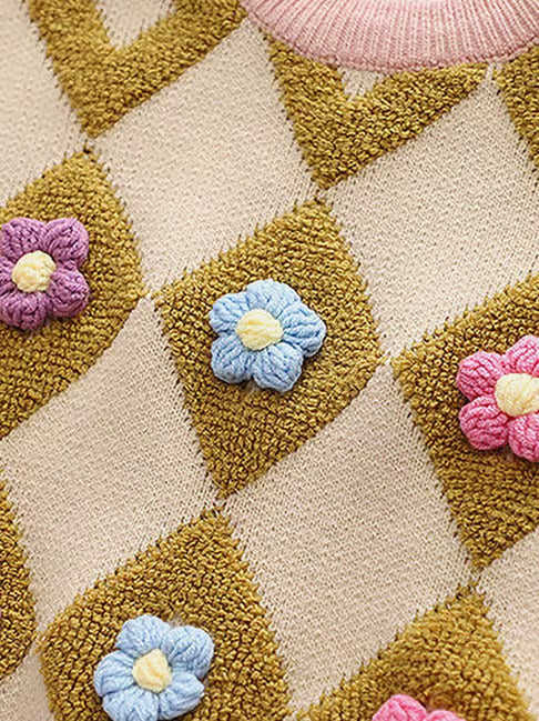 Girls Knitted Sweater Top And Skirt Set, Korean Fashion, Autumn/Winter Co-Ord Set [GCS-6661](2-7 Years)