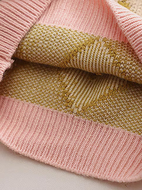 Girls Knitted Sweater Top And Skirt Set, Korean Fashion, Autumn/Winter Co-Ord Set [GCS-6661](2-7 Years)