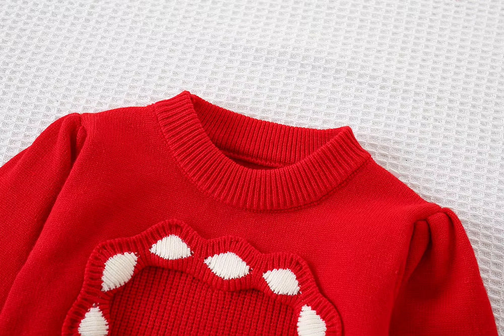 Girls Knitted Sweater Top And Skirt Set, Korean Fashion, Autumn/Winter Co-Ord Set [GCS-6672] (2-7 Years)