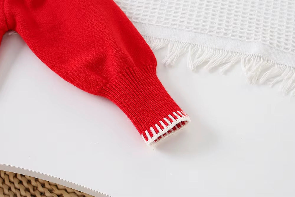 Girls Knitted Sweater Top And Skirt Set, Korean Fashion, Autumn/Winter Co-Ord Set [GCS-6672] (2-7 Years)