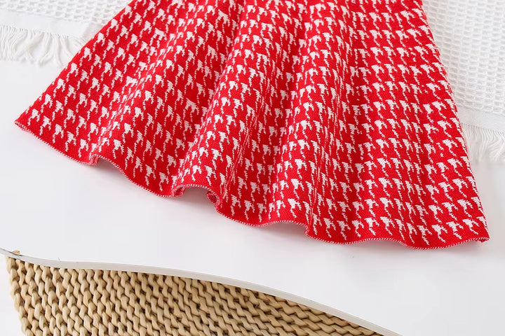 Girls Knitted Sweater Top And Skirt Set, Korean Fashion, Autumn/Winter Co-Ord Set [GCS-6672] (2-7 Years)