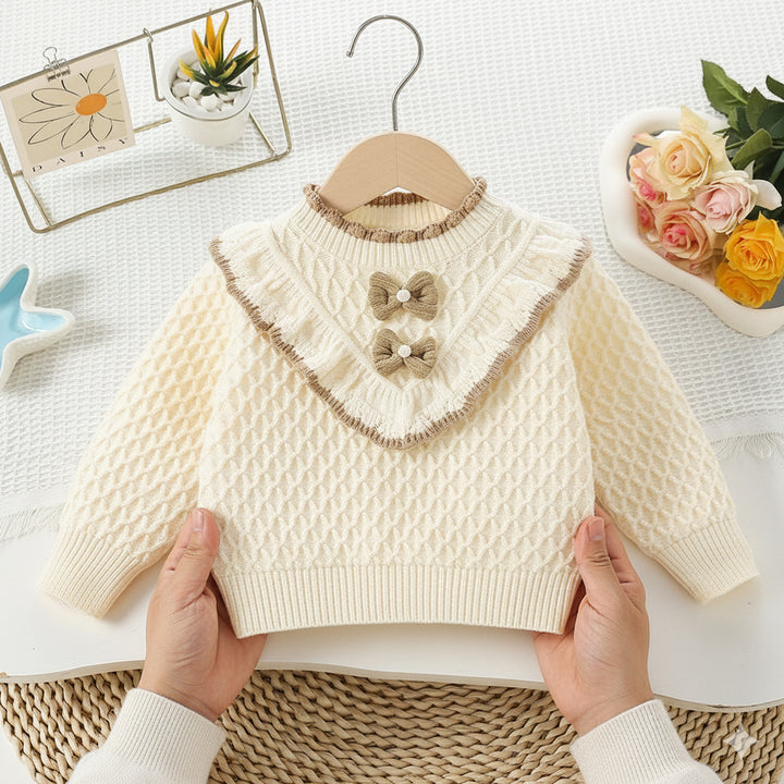Girls Knitted Sweater Top And Skirt Set, Korean Fashion, Autumn/Winter Co-Ord Set [GCS-6663](2-7 Years)