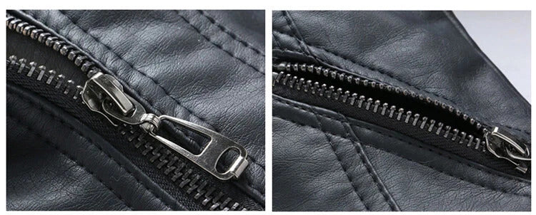 Unisex Black PU Leather Jacket with Cuban Collar, Zip Up Autumn/Winter Coat with Pockets [BT-166] [3 - 11Years]