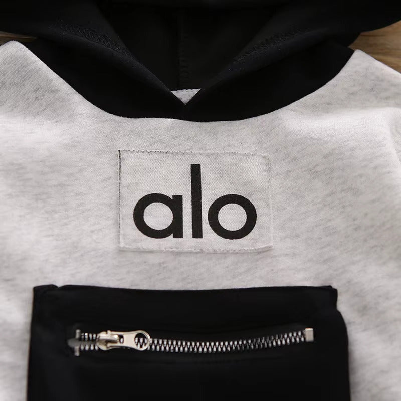 Boys Imported Black & White Hoodie Co-Ord Set [BT-6602] [1 - 5Years]