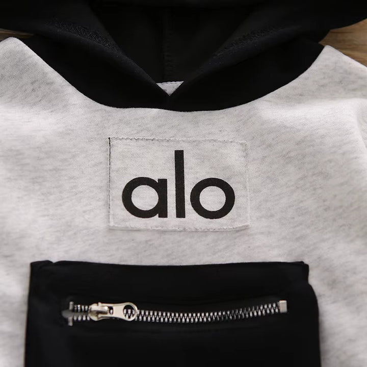 Boys Imported Black & White Hoodie Co-Ord Set [BT-6602] [1 - 5Years]