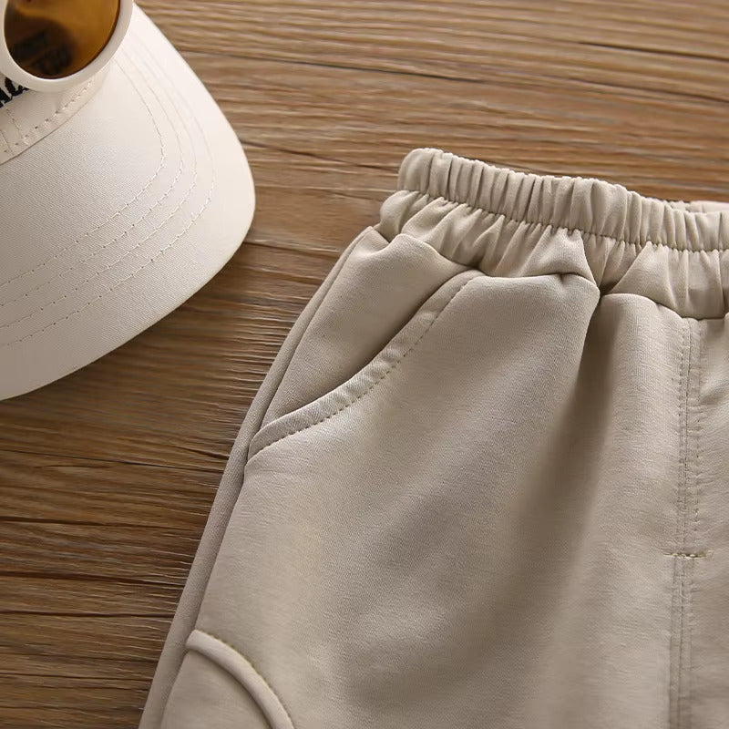 Boys Imported Beige Hoodie Co-Ord Set [BT-6599] [1 - 5Years]
