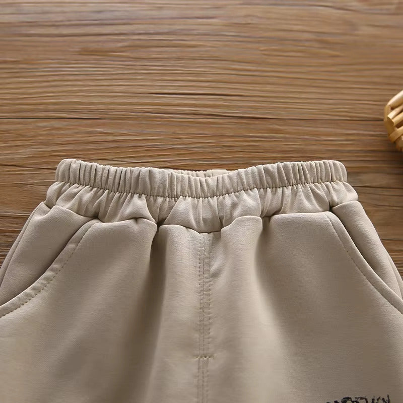 Boys Imported Beige Hoodie Co-Ord Set [BT-6599] [1 - 5Years]