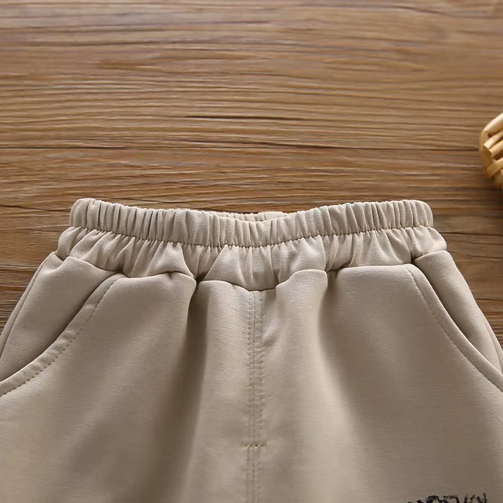Boys Imported Beige Hoodie Co-Ord Set [BT-6599] [1 - 5Years]
