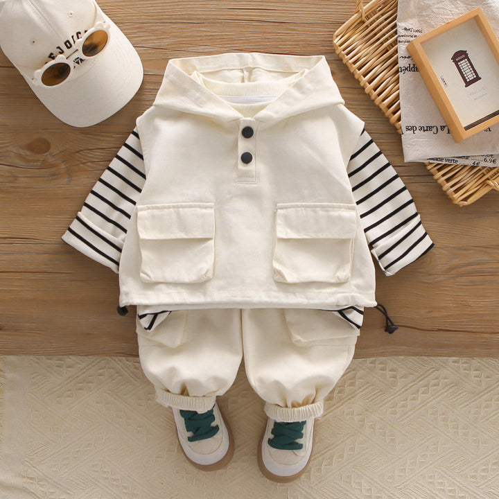 Boys Imported White Co-Ord Set [BT-6591] [1 - 5Years]