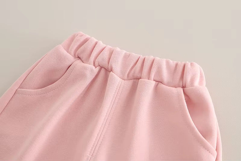 Girl's 3 Piece Imported Baby Pink Varsity Co-Ord Set [GCS-6431] [1 - 5Years]