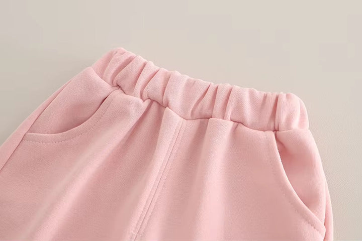 Girl's 3 Piece Imported Baby Pink Varsity Co-Ord Set [GCS-6431] [1 - 5Years]