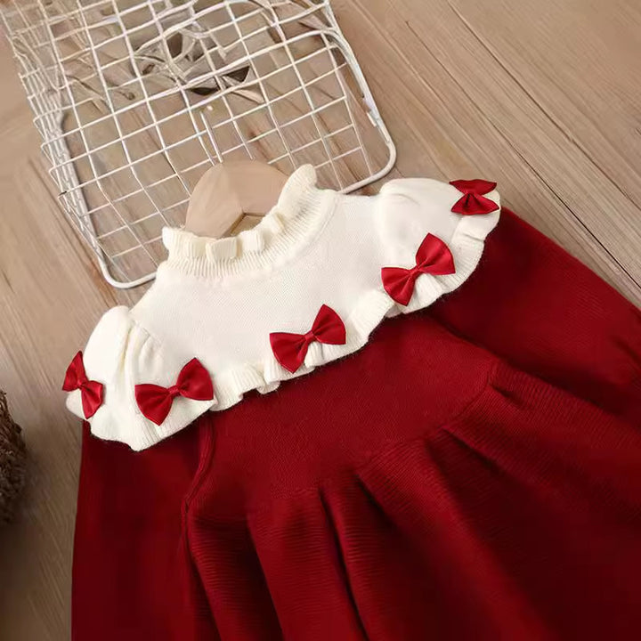 Girls Imported Knitted Winter Wear Frock [GF-6353] (1 - 6Years)