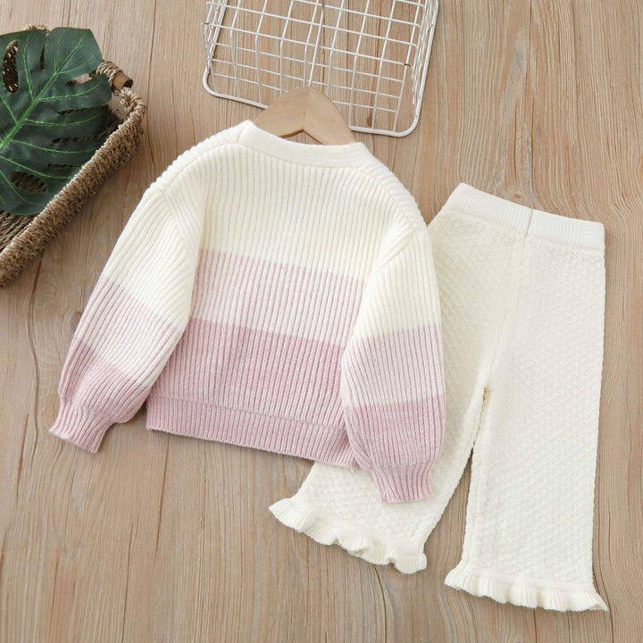 Girls Korean Knitted Winter Co-Ord Set [GCS-6337](1-6 Years)