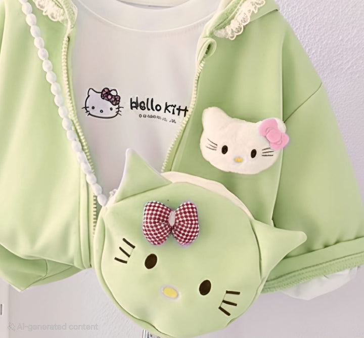 Girl's Green 3 Piece Co-Ord Set [GCS-6127](1-5 Years)