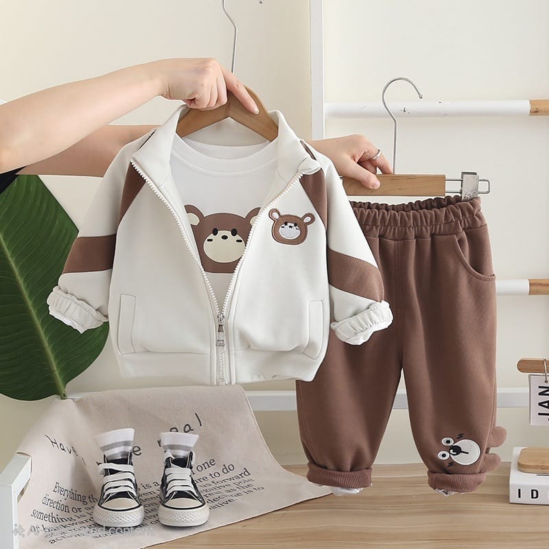 Boys Imported 3 Piece Co-Ord Set With Bag [BT-6154] [1 - 5Years]