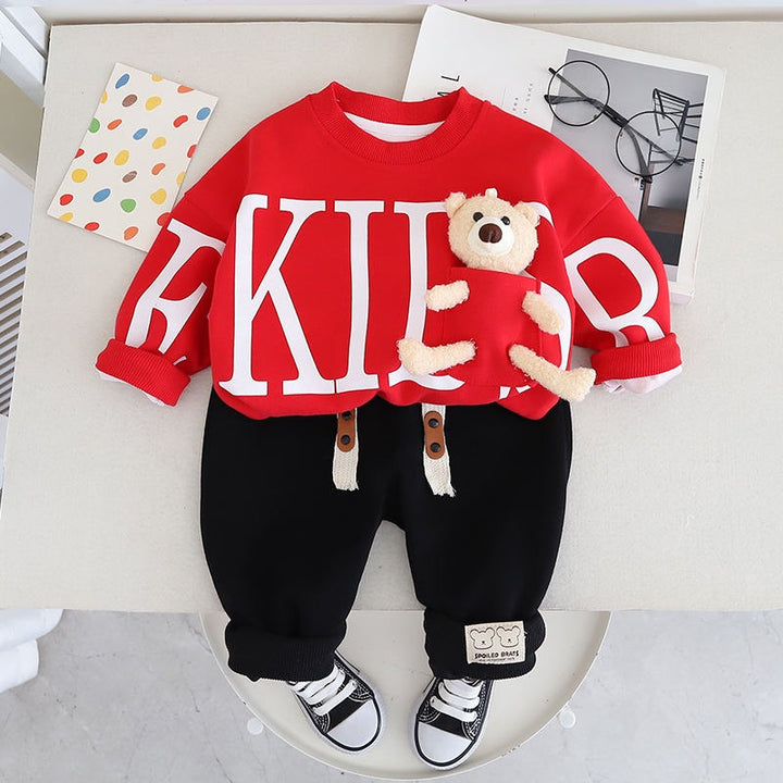 Boys Full Sleeves Impored Cord Set [3K-6483] [2 - 6Years]
