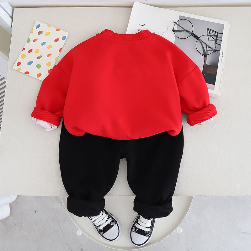 Boys Full Sleeves Impored Cord Set [3K-6483] [2 - 6Years]
