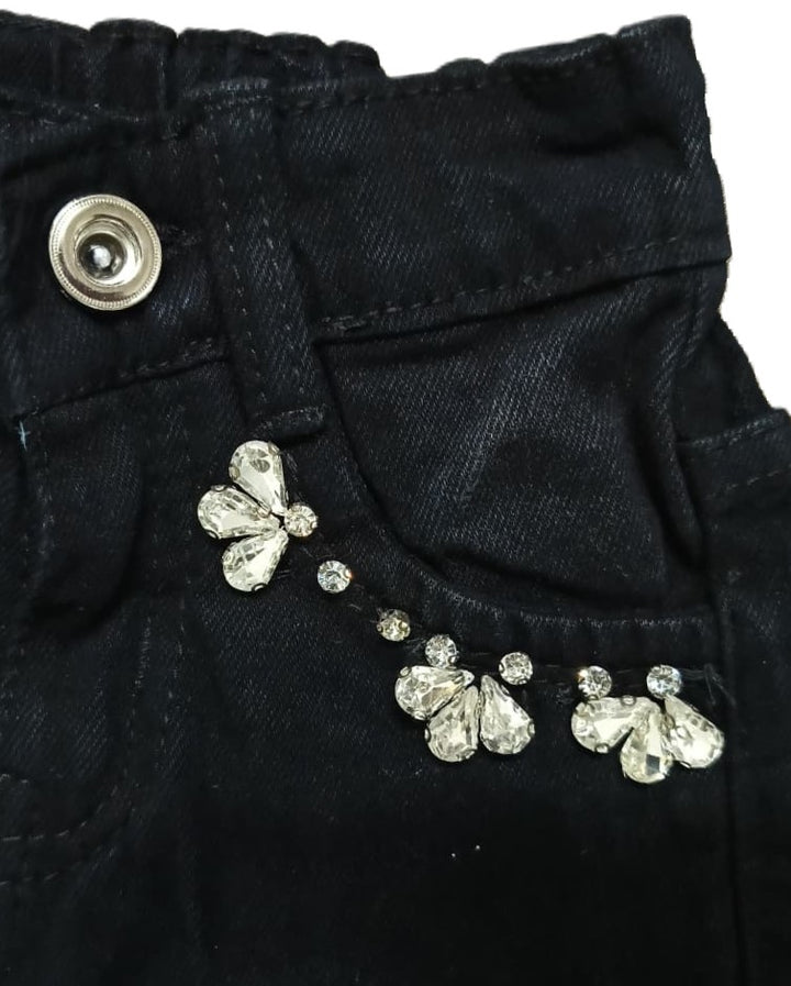 Girls Imported Black Straight Fit Denim (Only Jeans) [GJ-1077] (1-12Years)