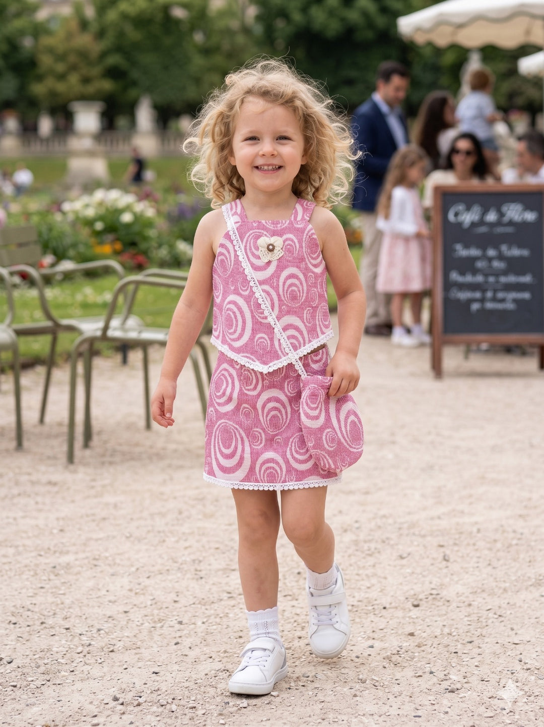Girl's Printed Co-Ord Set with Purse [GCS-4901](2-8 Years)