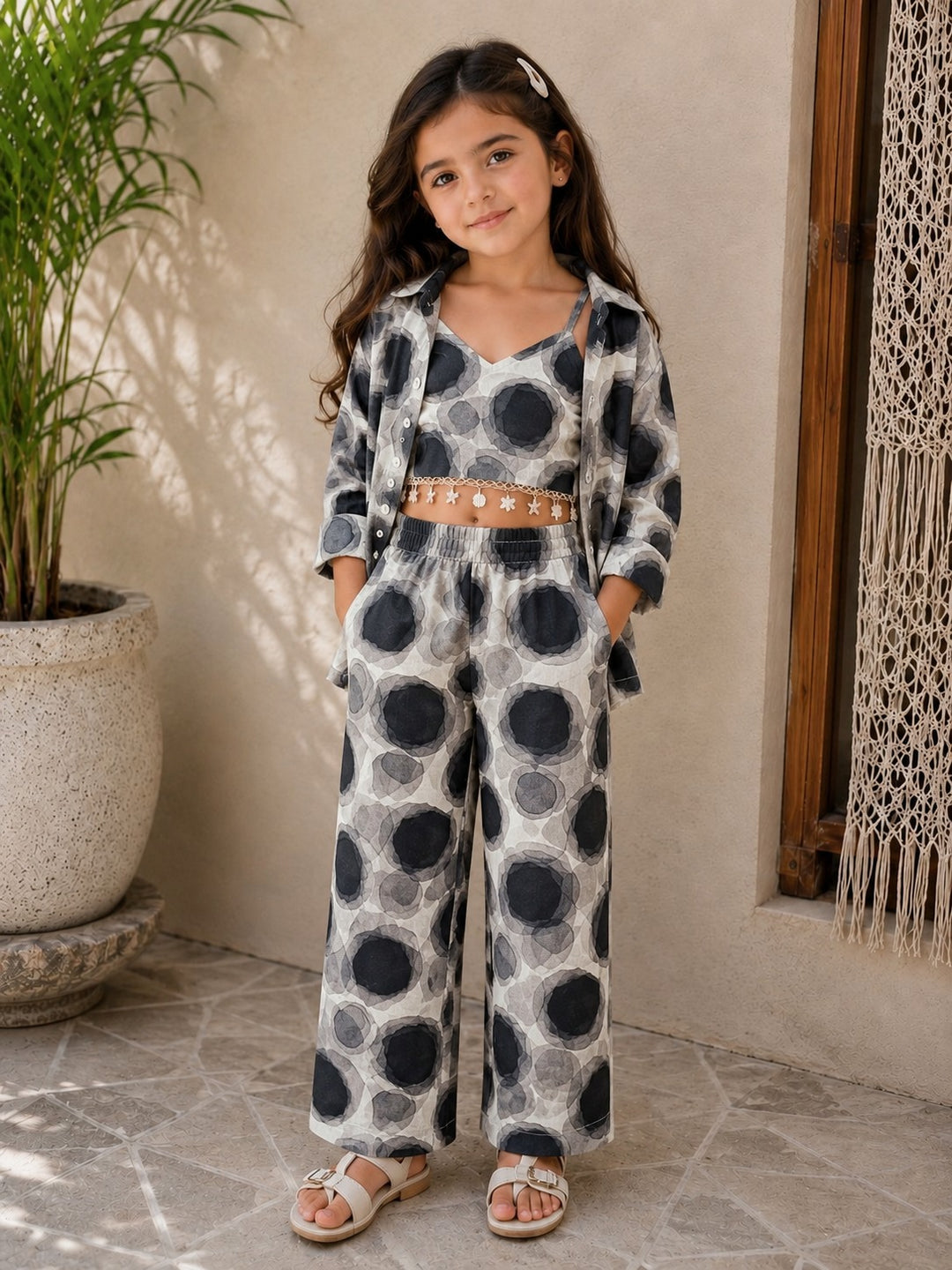 Girl's 3 Piece Party Wear Co-Ord Set [GCS-2564] (1-6 Years)