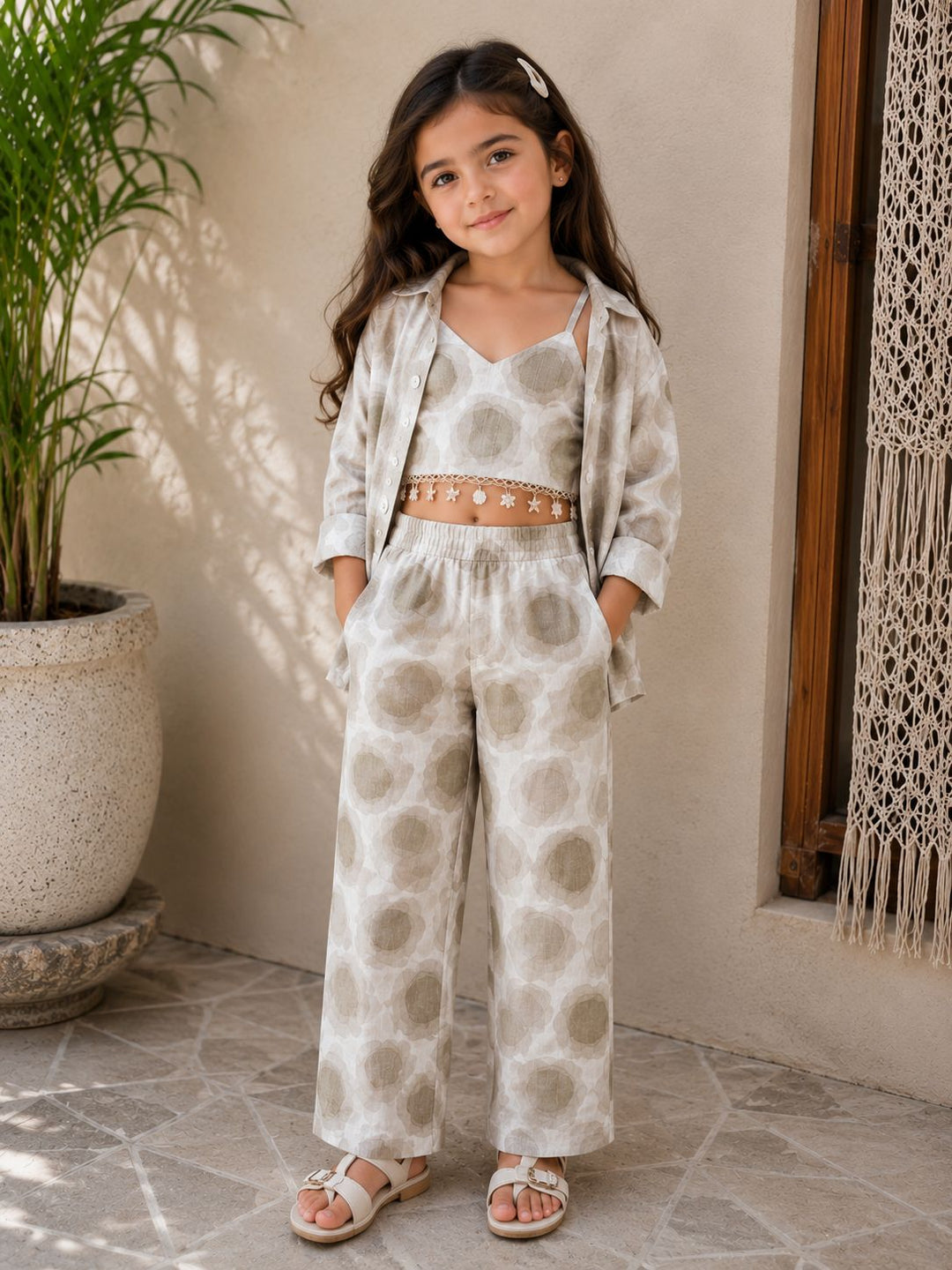 Girl's 3 Piece Party Wear Co-Ord Set [GCS-3255] (1-6 Years)