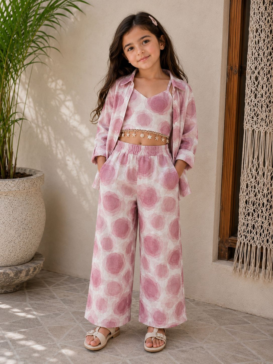 Girl's 3 Piece Party Wear Co-Ord Set [GCS-1244] (1-6 Years)