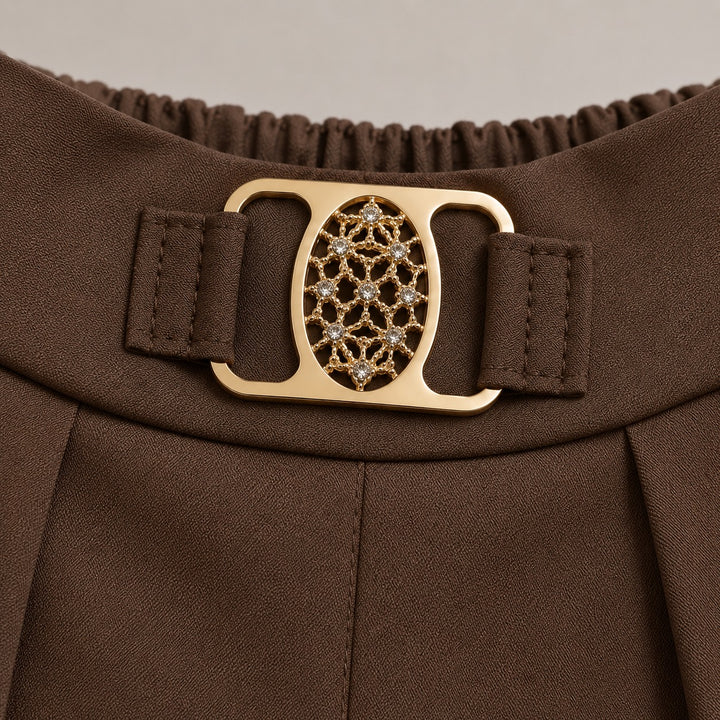 Girls Brown Korean Pant [ONLY PANT] [GJ-4D-2488] (4-12Years)