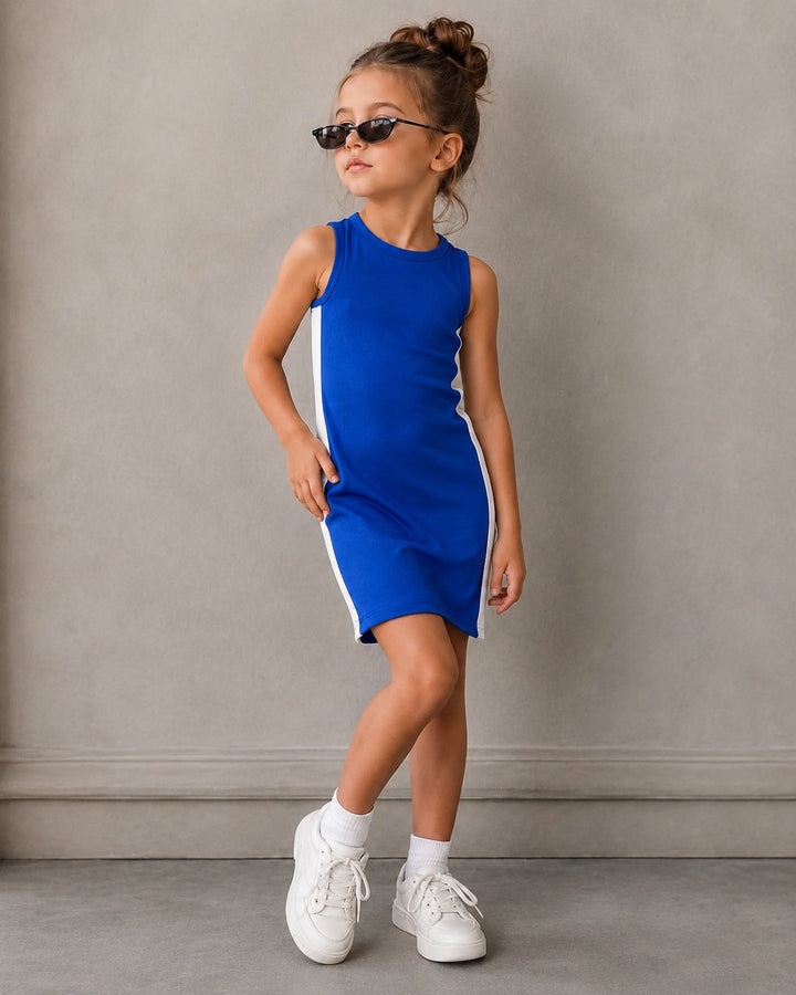 Girls Bodycon Dress With Zipper [GD-6A-3999] (3-12 Years)