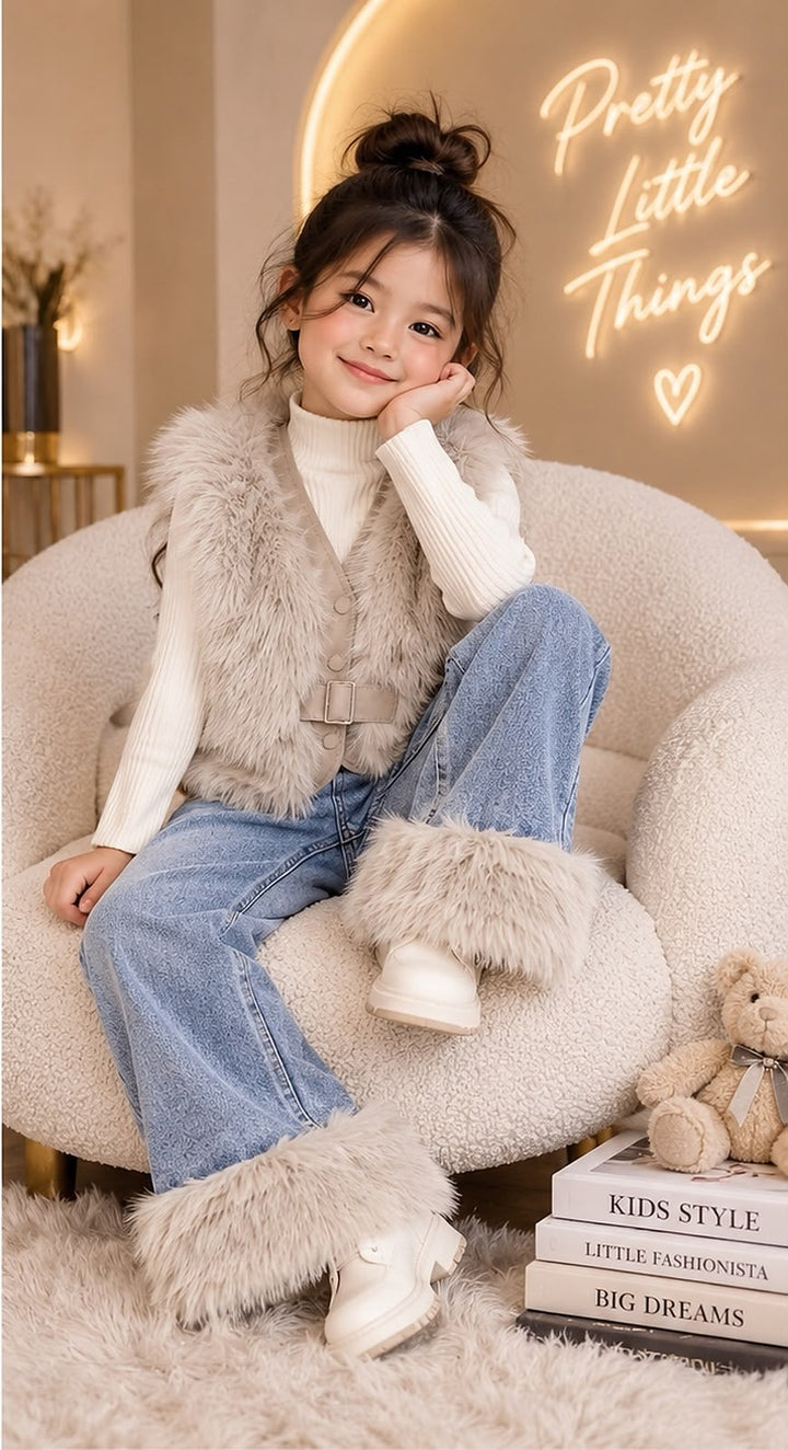 Girl's Imported 3 Piece Winter Co-Ord Set [GCS-4F-6661] [2- 7Years]