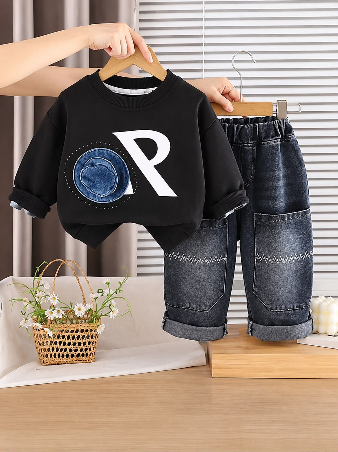 Boys Imported Black Cord Set [BT-6J-8771] [1-6Years]
