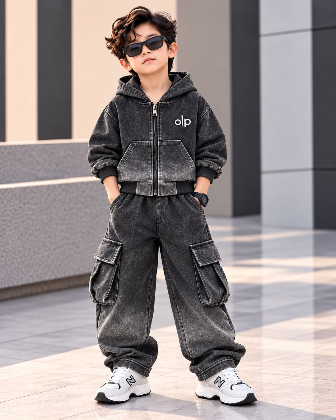 Boys Imported Black 2 Piece Coord Set [GCS-6G-9759] (1-5Years)