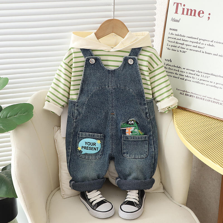 Unisex Impored Green Dungaree [BT-6788] [1 - 5Years]