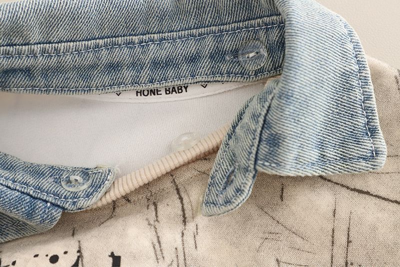 Boys Imported 2 Piece Co-Ord Set With Detachable Collar [BT-6276] [1 - 5Years]