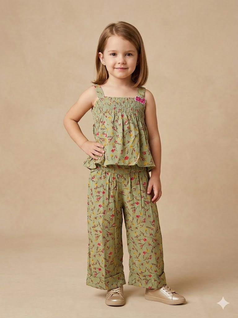 Girls Summer Cotton Printed Dress [GD-5565] (9M-5Years)