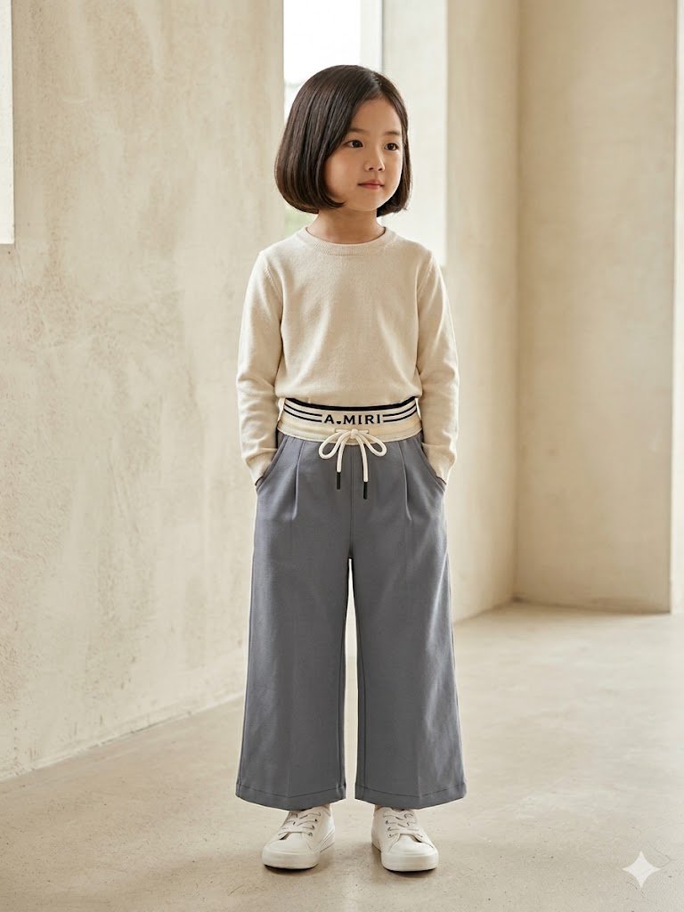 Girls Grey Korean Pant [ONLY PANT] [GJ-1480](4-12Years)