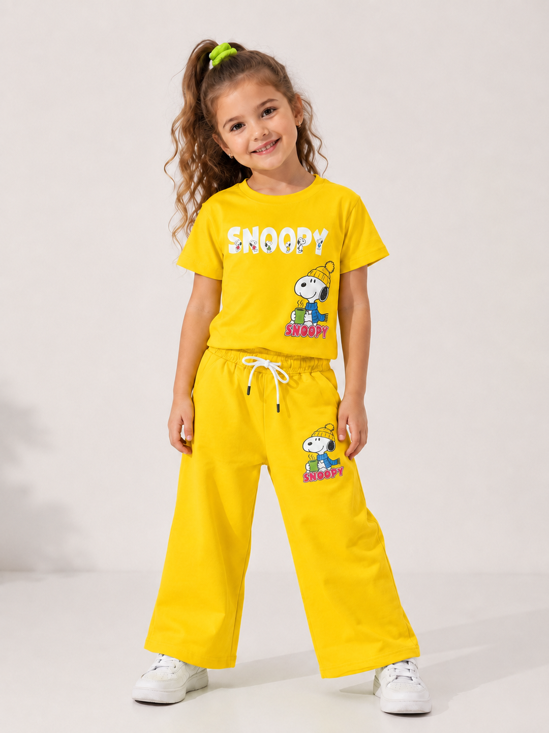 Girls Yellow Casual Co-Ord Set [GCS-6J-1483] (4-12 Years)