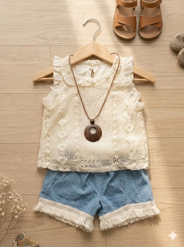 Girls Imported Crochet Co-Ord Set [GCS-254] (1-6 Years)