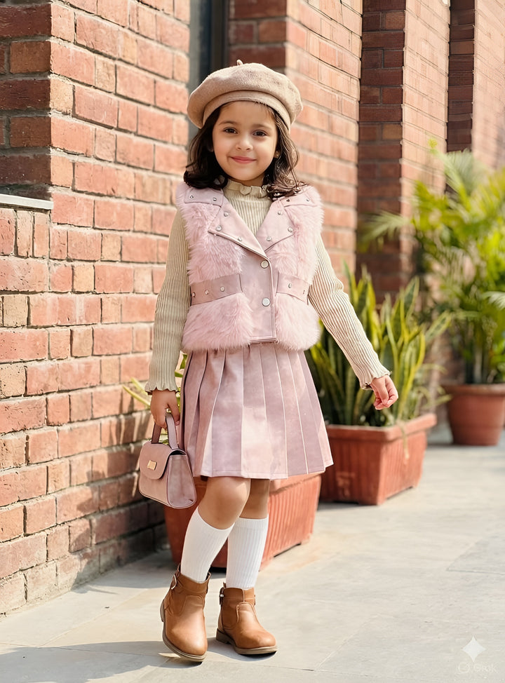 Girl's 3 Piece Imported Co-Ord Set [GCS-6138](4-9 Years)
