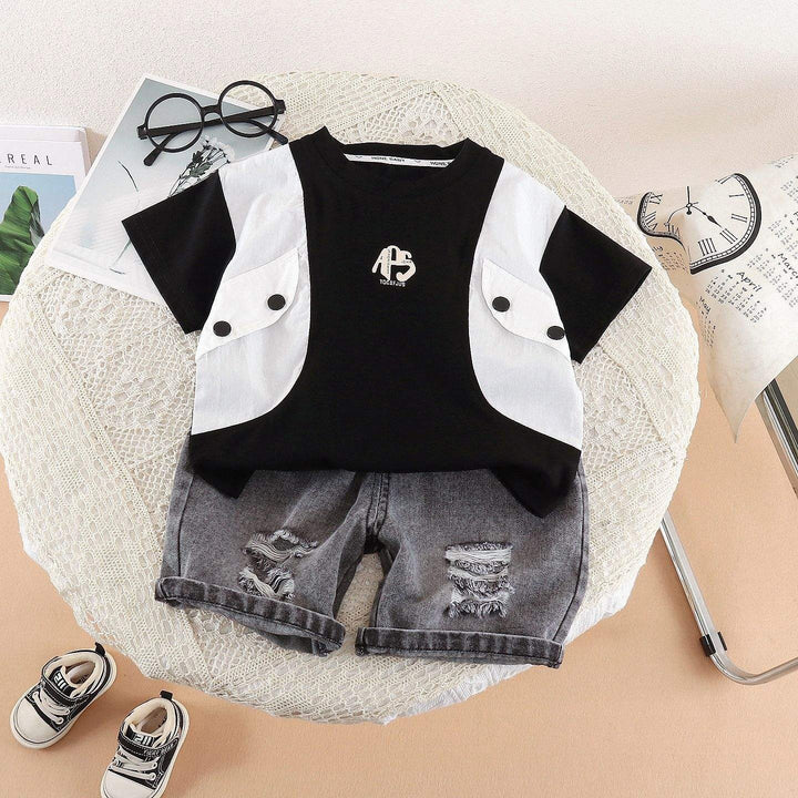 Boys Imported Black Cord Set [BT -5414]