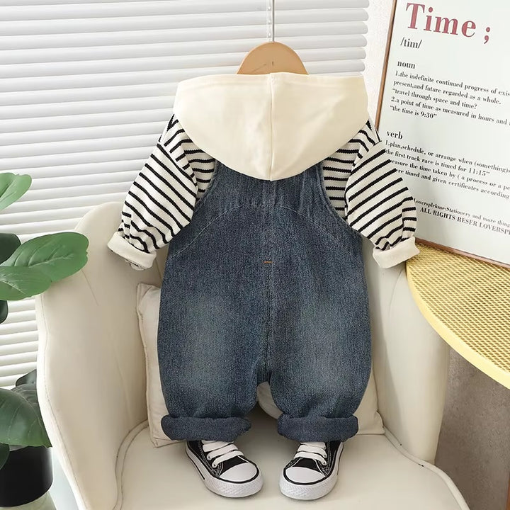 Unisex Impored Black Dungaree [BT-6787] [1 - 5Years]